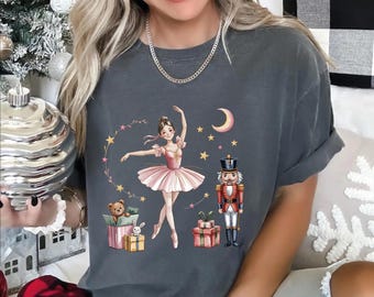 The Nutcracker Comfort Colors Shirt: Cute Christmas Holiday Shirt, Christmas Gift for Girlfriend, Clara Era Tee