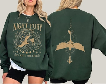 Night Fury Dragon Sweatshirt, How To Train Dragon Gift, Toothless Hoodie, Dragon Rider Crewneck