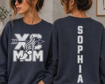 Personalized XC Mom Sweatshirt, Custom Cross Country Mom Hoodie, Running Mama Gift, Track And Field