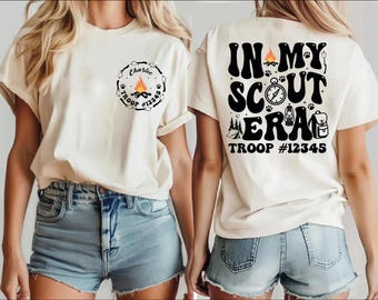 Custom In My Scout Era Shirt, Personalized with Troop Number and Name Scout T-shirt