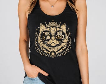 This is an OUTRAGE Racerback, Princess Donut V-neck, Dungeon Crawler Carl Shirt