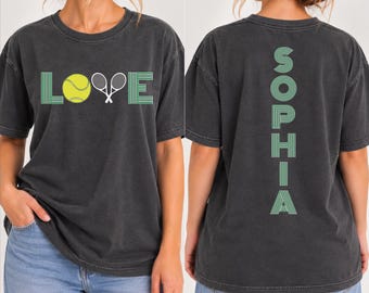 Custom Tennis Shirt, Personalized Tennis Player Tee, Tennis Gifts for Women, Tennis Mom Gift