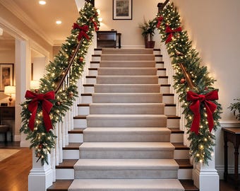 Luxury Velvet Bows | Christmas Tree Topper & Door Wreath Decoration | Holiday Gift Wrap Décor | (about 6 inches wide, 16 inches long)