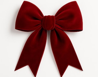 Rote Samt-Schleifen Für Weihnachtsdeko - 3 Größen (14cm Bis 30cm), Weinrot, Für Baum, Tür Und Fenster Rote Samt-Schleifen Für Weihnachtsdeko - 3 Größen (14cm Bis 30cm), Weinrot, Für Baum, Tür Und Fenster