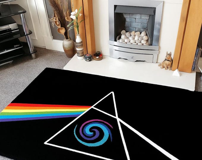 Rainbow Arc Tufted Rug – Colorful Handmade Carpet, Soft Nursery Rug, Kids Room Decor, Custom Rainbow Mat, Playroom Floor Decor