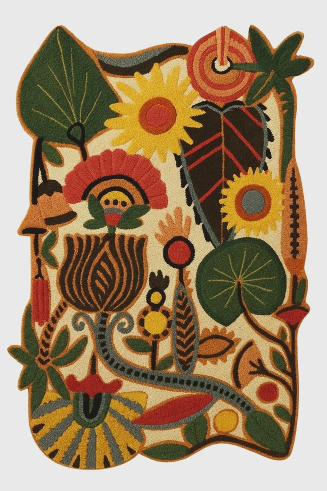 Unique Affordable Pattern Jungle Bloom Hand Tufted Woollen Rugs - Etsy