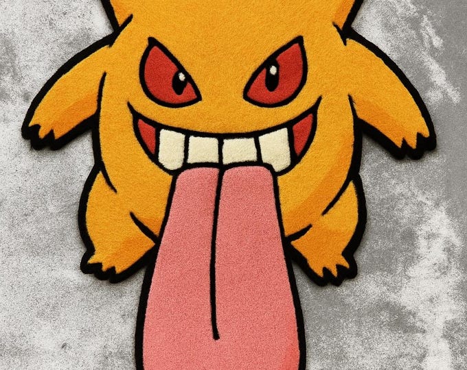 Gengar inspired Rugs shaped character hand tufted gengar inspired rug bold and playful design