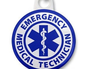 EMT Emergency Medical Technician Fire Rescue Zipper Pull Charm (Choose Size and Backing Color)