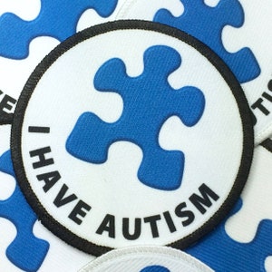 I have Autism Medical Alert Patch Badge. Autistic Spectrum Disorder, Asperger’s Syndrome Hook & Loop Fastener Patches for backpack, jacket