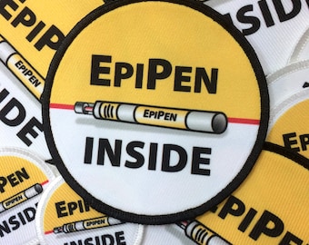 Medical Alert Patch EpiPen Inside Patch Anaphylaxis Auto Injector Patch Backpack patch Book Bag Patch