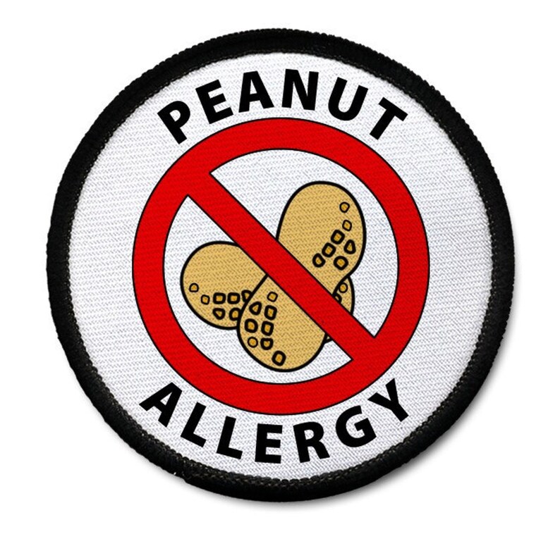 Peanut Allergy Epipen Inside Alert Patch Allergic to Peanuts Etsy