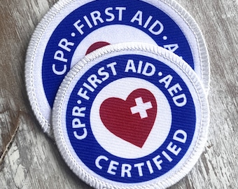CPR First Aid AED Certified Patch Sew-on Patch