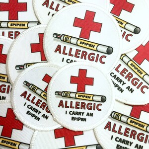 Auto Injection Patch Epipen Inside Medical Allergy Alert Patch YELLOW Senior Epinephrine ...