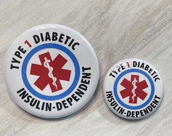 Type 1 Diabetic Medic Alert Pin | Medical ID Badge