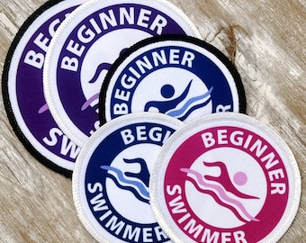 Beginner Swimmer Swim Patch Kids | Swim Bag Patches | Swim Wear | New Swimmer Patch | Baby Boy Girl | Pool Accessories | Gift for Swimmer