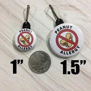 Allergic to Eggs Pin Egg Allergy Medical Alert Pin Medical Information No Eggs Pinback Button Badge Choose Size image 2
