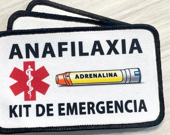 Anafilaxia Adrenalina Kit de Emergencia Spanish Language Patch | Anaphylaxis Epinephrine Adrenalin Auto-Injector Emergency Kit EpiPen Patch