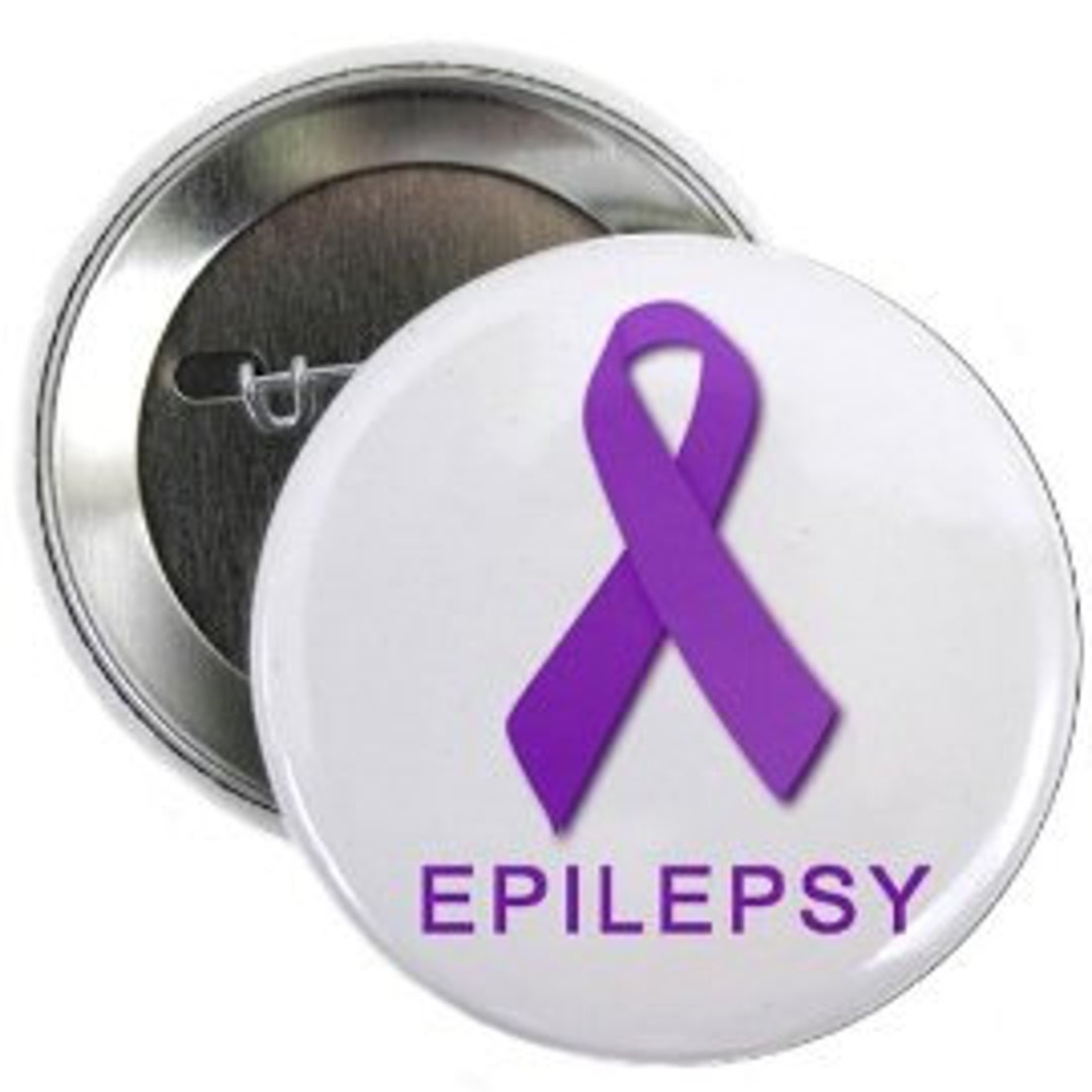 EPILEPSY Awareness Purple Ribbon 2.25 Inch Pinback Button Badge - Etsy