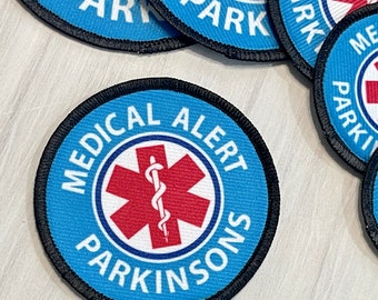 Parkinson's Disease Medical Alert Patch | Parkinsons Awareness | Chronic Illness | Invisible Illness Disability Patches | Medic Alert Patch