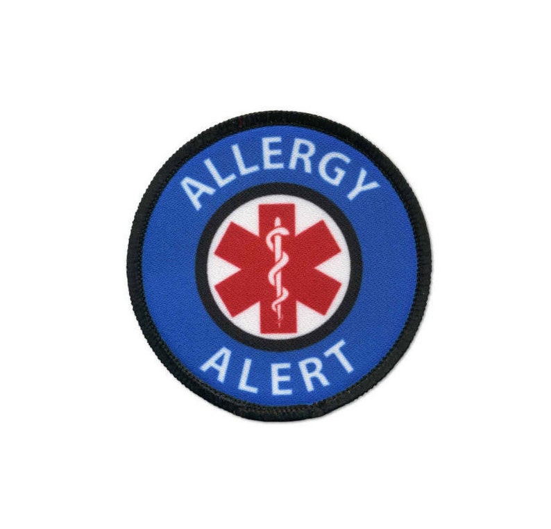 Allergy Alert Patch Medical Alert Badge Allergic Etsy