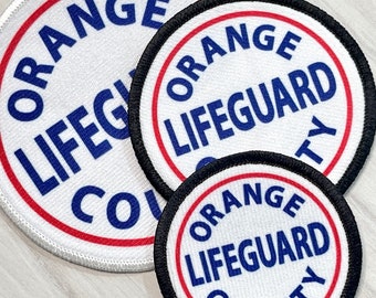 Orange County Lifeguard Patch | Wendy Sandlot Costume Cosplay Halloween Outfit | OC Lifeguards | Beach Patrol