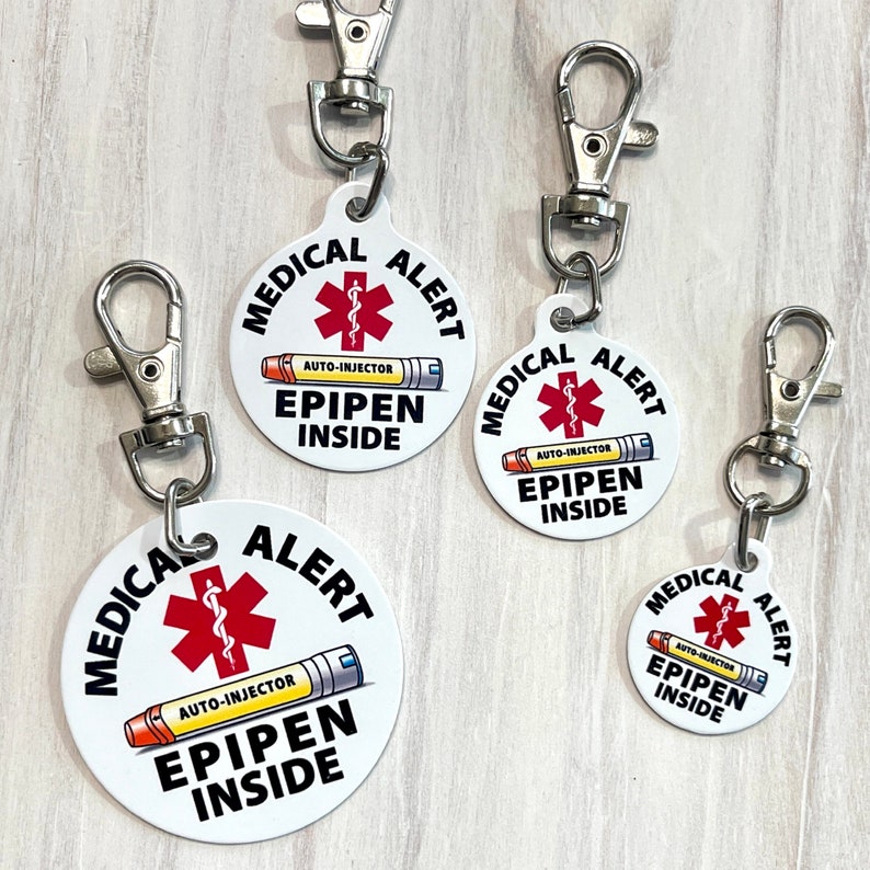 ALLERGIC I Carry an EPIPEN Medical Alert Zipper Pull Charm Etsy