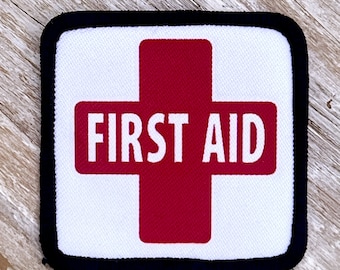 First Aid Backpack Patch, with VELCRO® Brand Hook Fastener or Sew-on options