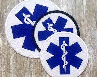 EMT Patch Star of Life EMS Paramedic Medic Jacket Shirt Caduceus Ambulance Symbol Patches - Medical Student Gift
