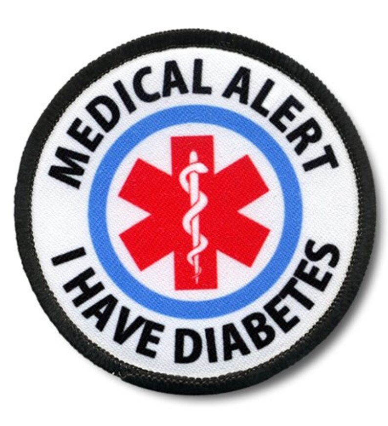 Diabetic Patch I have Diabetes Medical Alert Patch Sewon Etsy