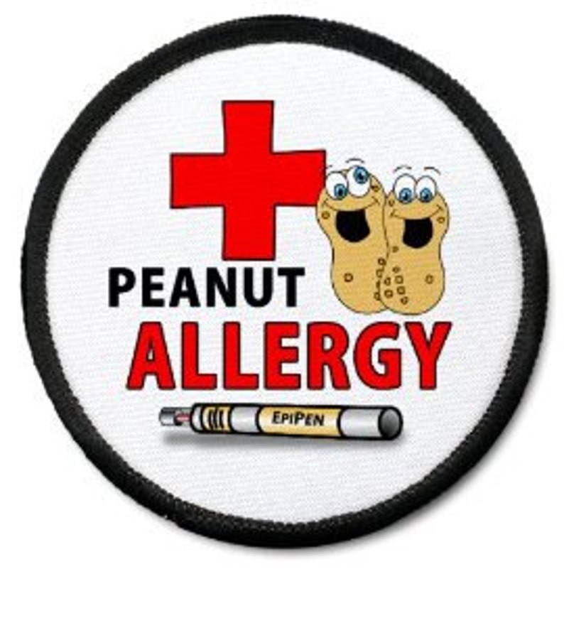 Peanut Allergy Epipen Alert Patch Allergic to Peanuts Food Etsy