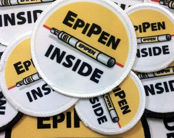 EpiPen Patch | Allergy Patch Badge | Medical Alert | EpiPen Inside Backpack | Medical Bag, Pouch, Backpack | Sew-on Patch