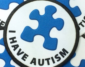 I have Autism Medical Alert Patch Badge | Spectrum Disorder | Asperger’s Syndrome | Sew on Backpack Jacket Bag Patches