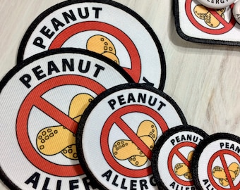 Peanut Allergy Alert Patch | Hook & Loop Fastener Medical Badge