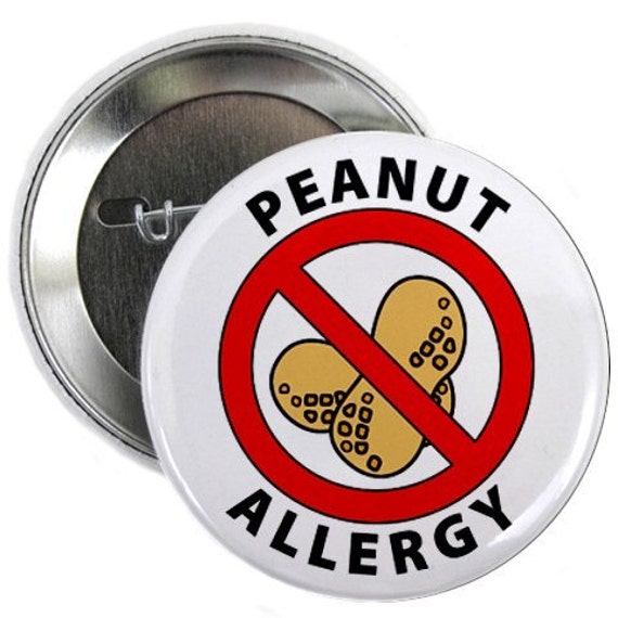 Medical Alert 1" Button Badge Peanut Allergy Useful Emergency Assistance