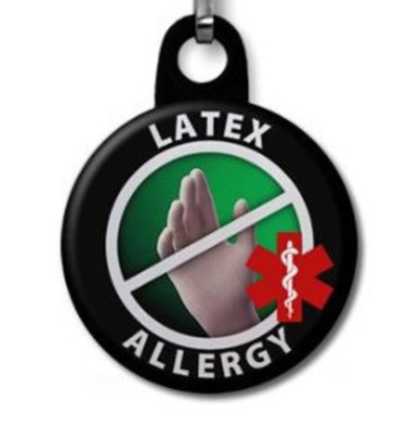 Latex Allergy Medical Alert Zipper Pull Charm Keychain Fob Etsy
