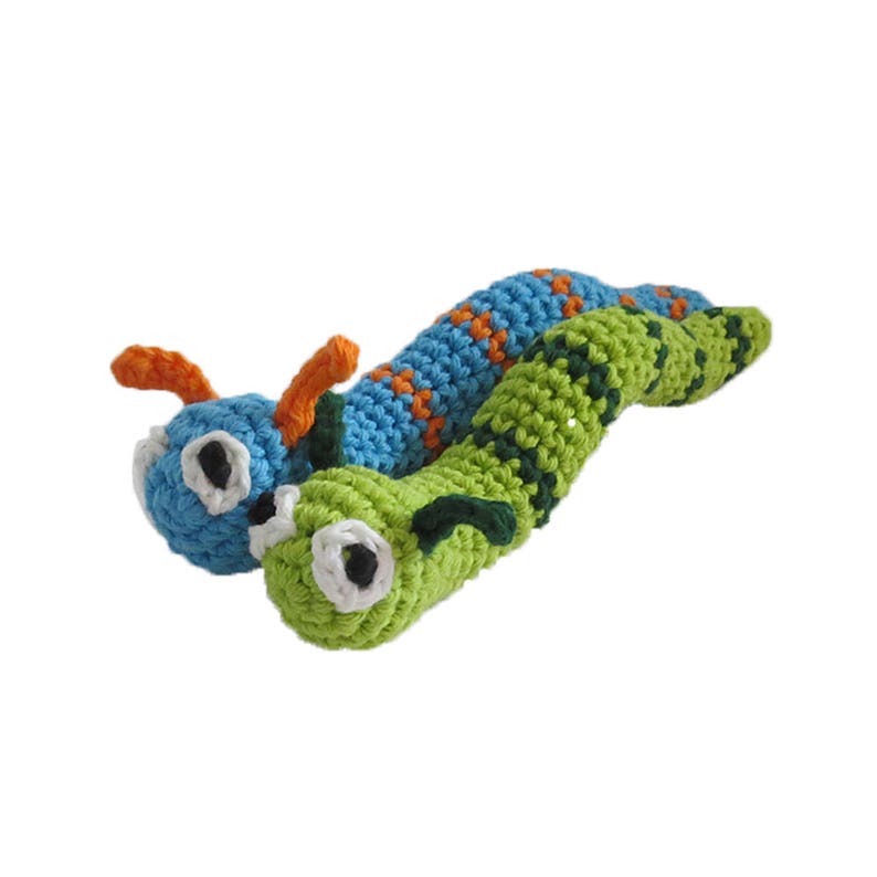 Squeaker Worm Dog Toy Choose Your Color Tiny Dog Toy Etsy
