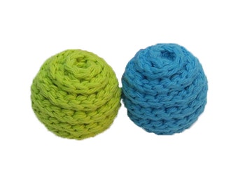 Jouet pour chat à boules d'herbe à chat en spirale moyenne - Choisissez vos couleurs - Ensemble de 2