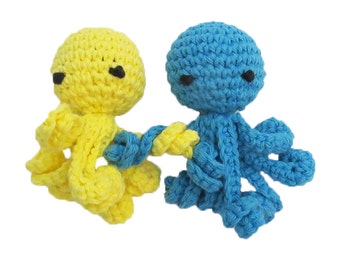 Squeaky Octopus Tiny Dog Toy with Long Squiggly Legs - Choose Your Colors