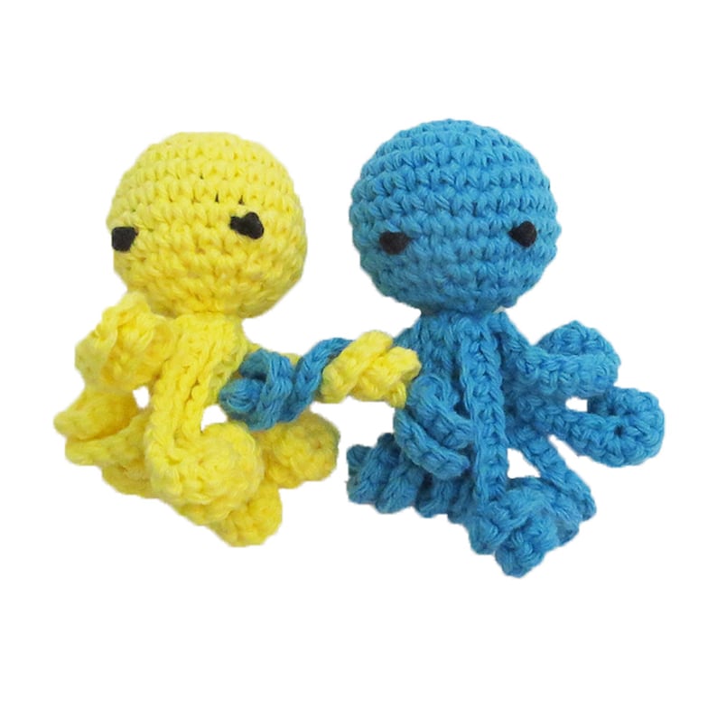 Squeaky Octopus Tiny Dog Toy with Long Squiggly Legs Choose Your Colors image 1