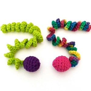 Rattle Balls with Stretchy Curlicues Cat Toys image 1