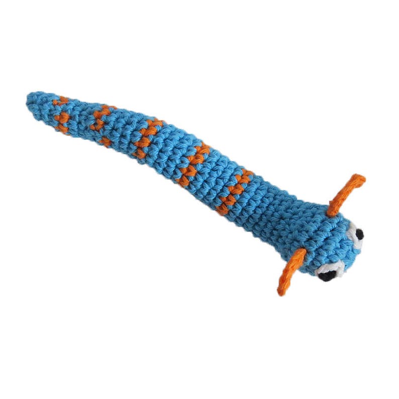 Squeaker Worm Dog Toy Choose Your Color Tiny Dog Toy Etsy