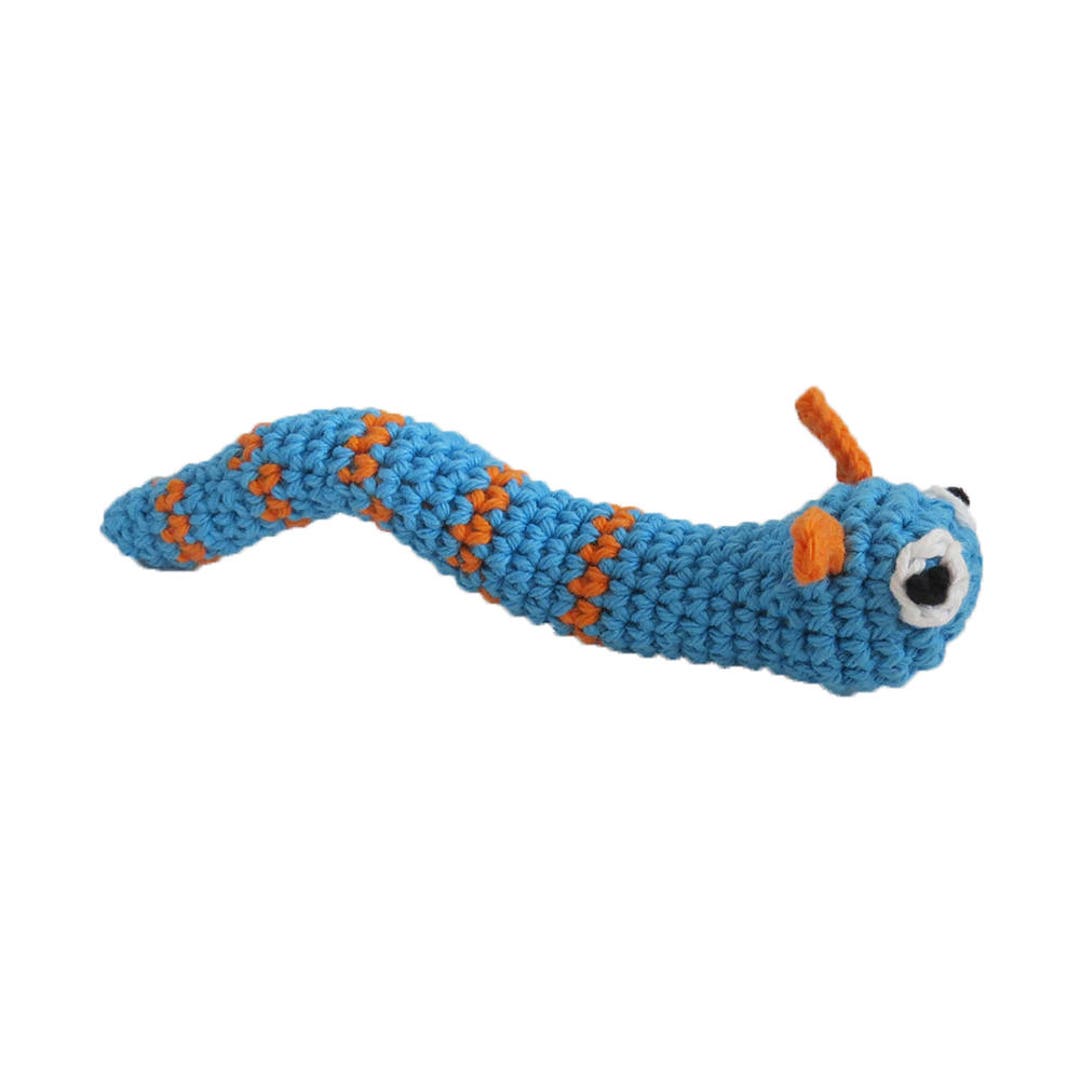 Squeaker Worm Dog Toy Choose Your Color Tiny Dog Toy Etsy