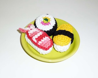 Hochet chaton/Jingle Bell Sushi pour chat - Lot de 3