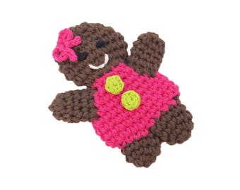 Squeaker Gingerbread Lady Tiny Dog Toy - Choose Your Colors