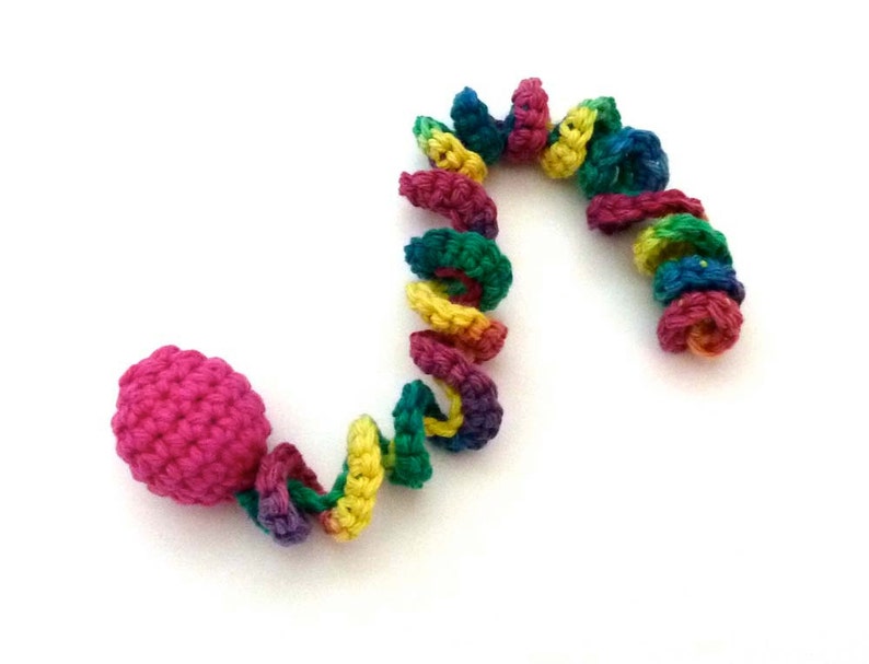 Rattle Balls with Stretchy Curlicues Cat Toys image 3