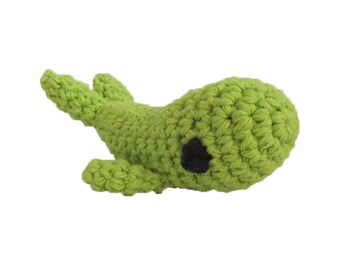 Small Catnip, Rattle or Jingle Bell Whale Cat Toy - Choose Your Color