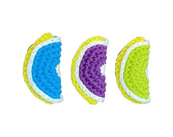 Catnip or Jingle Bell Fruit Slices- Set of 3 - Choose Your Colors