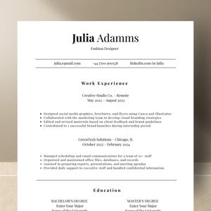 Minimalist Resume Template | ATS-Friendly CV Kit (Canva + Word) + Cover Letter & References | Resume bundle