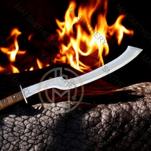 Hand Forged Egyptian Khopesh Sword - Curved Steel Blade With Sheath Historical Replica  Sword