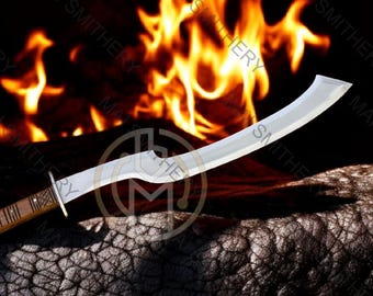 Hand Forged Egyptian Khopesh Sword - Curved Steel Blade With Sheath Historical Replica  Sword